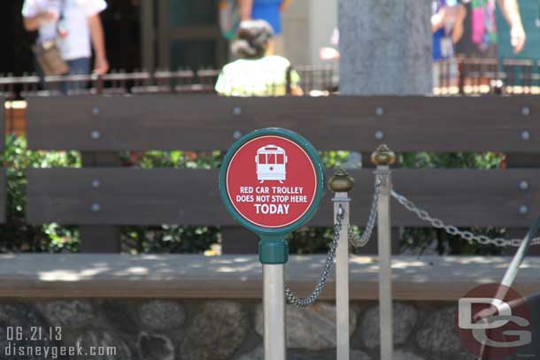 The Red Car Trolley was turning around at Carthay Circle today.