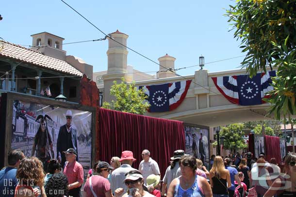 Backdrops up along Buena Vista Street