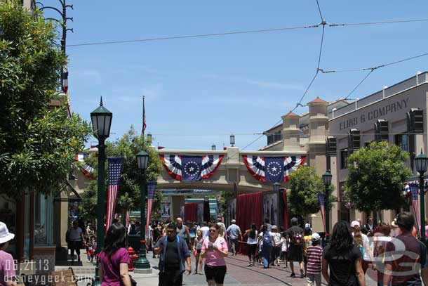 Looking back down Buena Vista Street