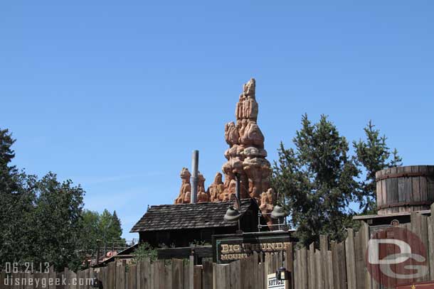 From ground level you could not really see much of the Big Thunder work.