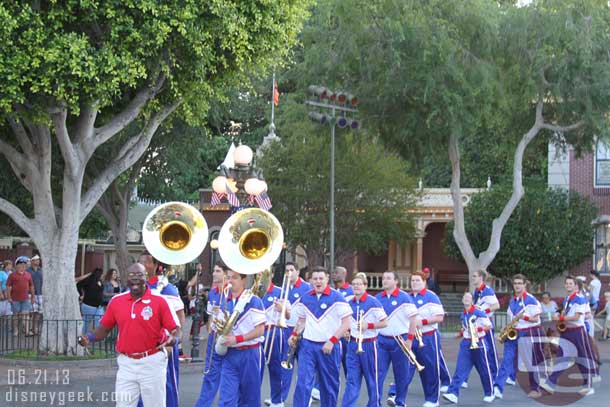 Time for the All-American College Band Town Square set at 7:15.  