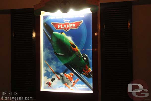 On the way out spotted this Planes poster on the ticket booth.