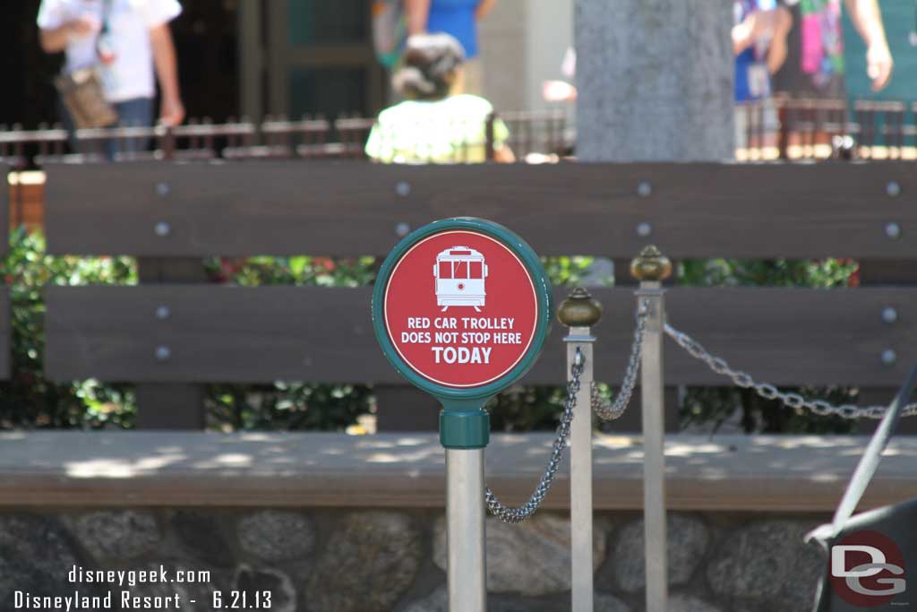 The Red Car Trolley was turning around at Carthay Circle today.