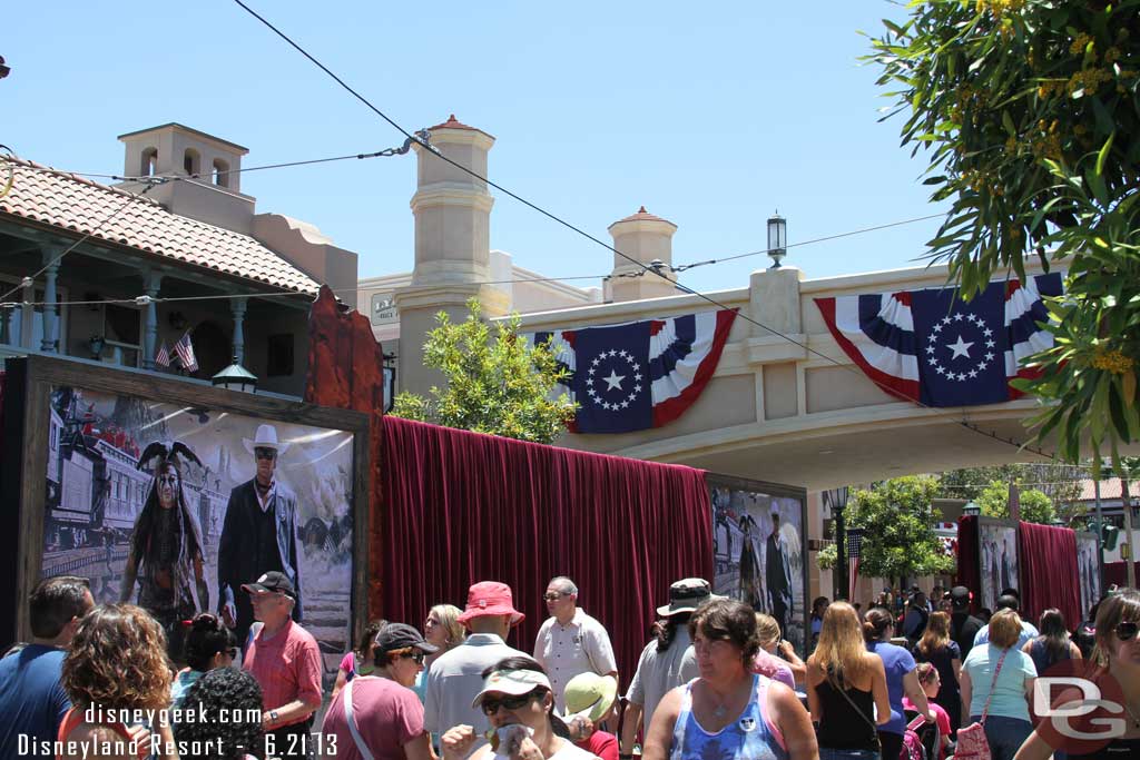 Backdrops up along Buena Vista Street