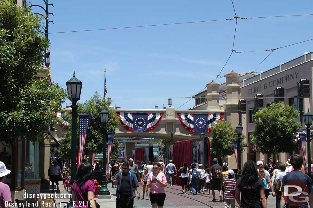 Looking back down Buena Vista Street