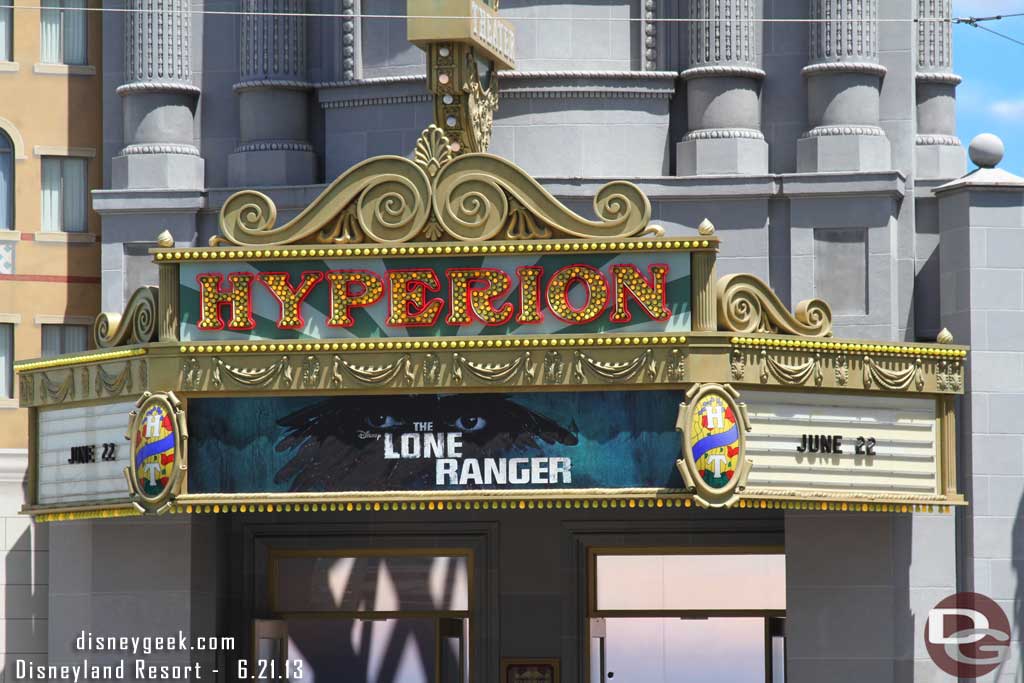 The signage on the facades has been swapped out for the Premiere.