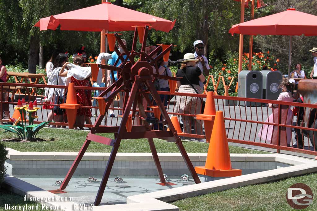 Next stop Cars Land.  They are still working on the Cozy Cone fountain.