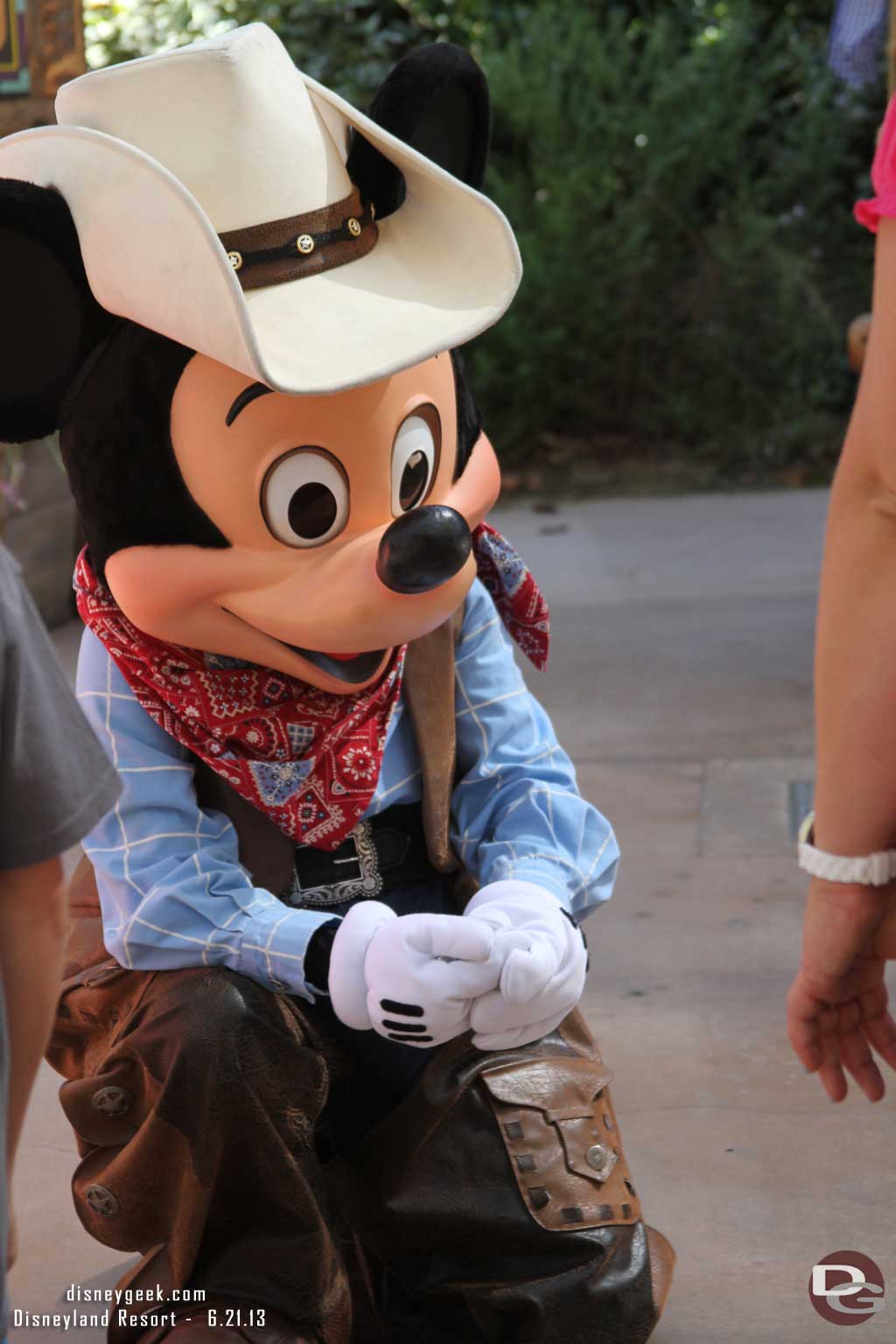 Mickey greeting guests as we left.