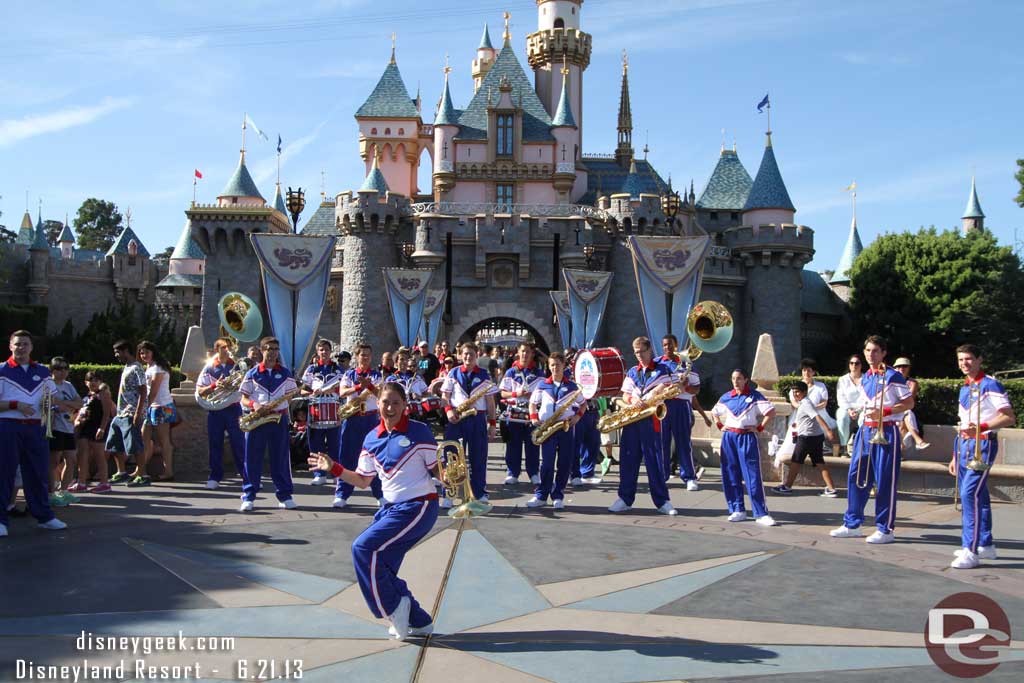 As part of their set they introduce the band members and their colleges they are from.