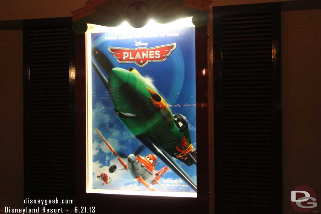 On the way out spotted this Planes poster on the ticket booth.