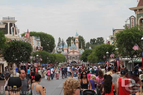 A look at Main Street USA this afternoon