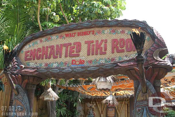 The Tiki Room celebrated its 50th anniversary since my last visit.