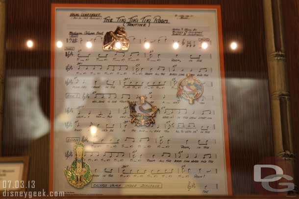 Thought this was interesting.   The music/lyrics, and pins in a frame.