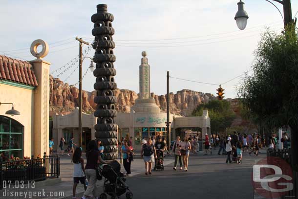 Cars Land this evening.