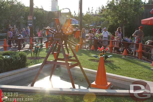 The Cozy Cone fountain still has not returned to full functionality.