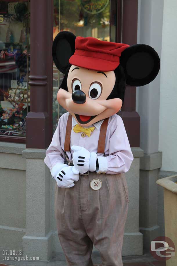 Mickey on Buena Vista Street.