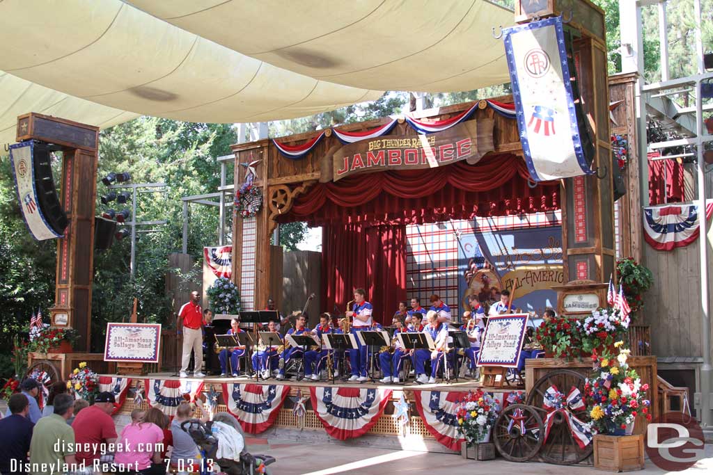 Made it over to the Big Thunder Jamboree a few minutes into the 3:25pm set of the College Band.