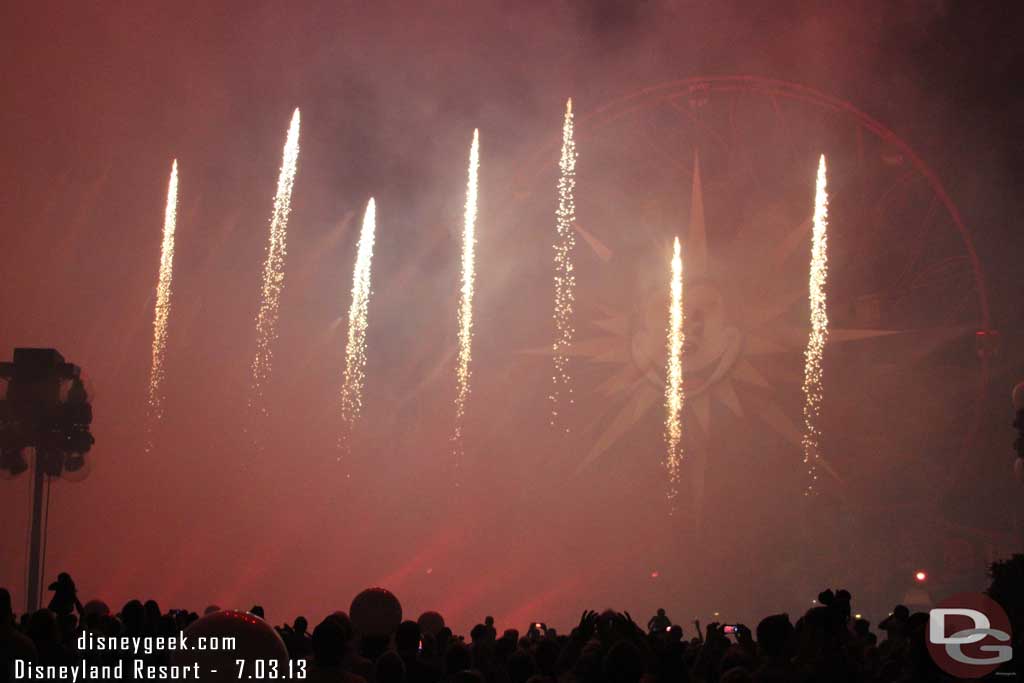 This is the problem with fireworks at DCA.. which is too bad.  