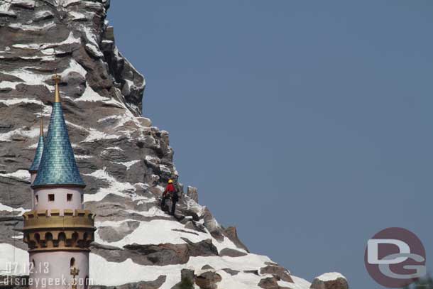 The climbers were still out.