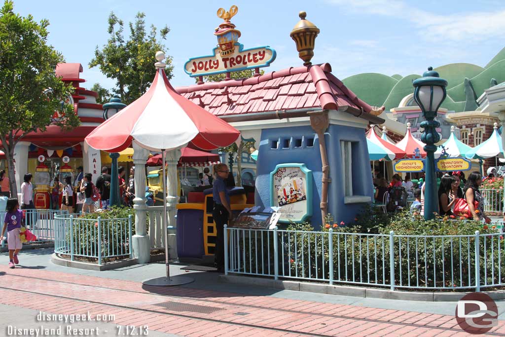 The Jolly Trolley has been removed from Toontown, hopefully for some touch up work and not forever.  