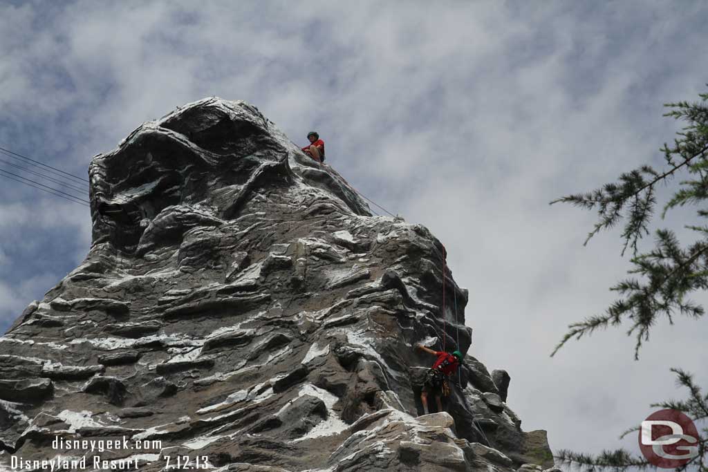 There were climbers out on the other side of the Matterhorn.