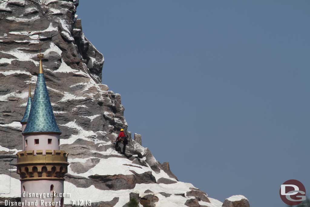 The climbers were still out.