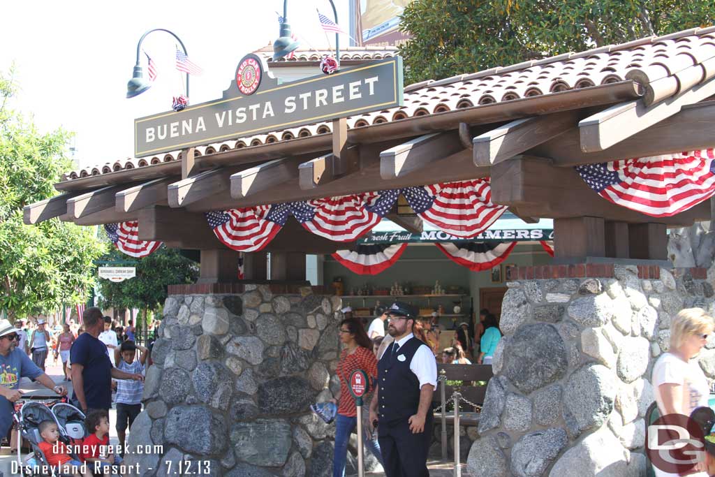 The Red Car was not stopping at the front of the park.