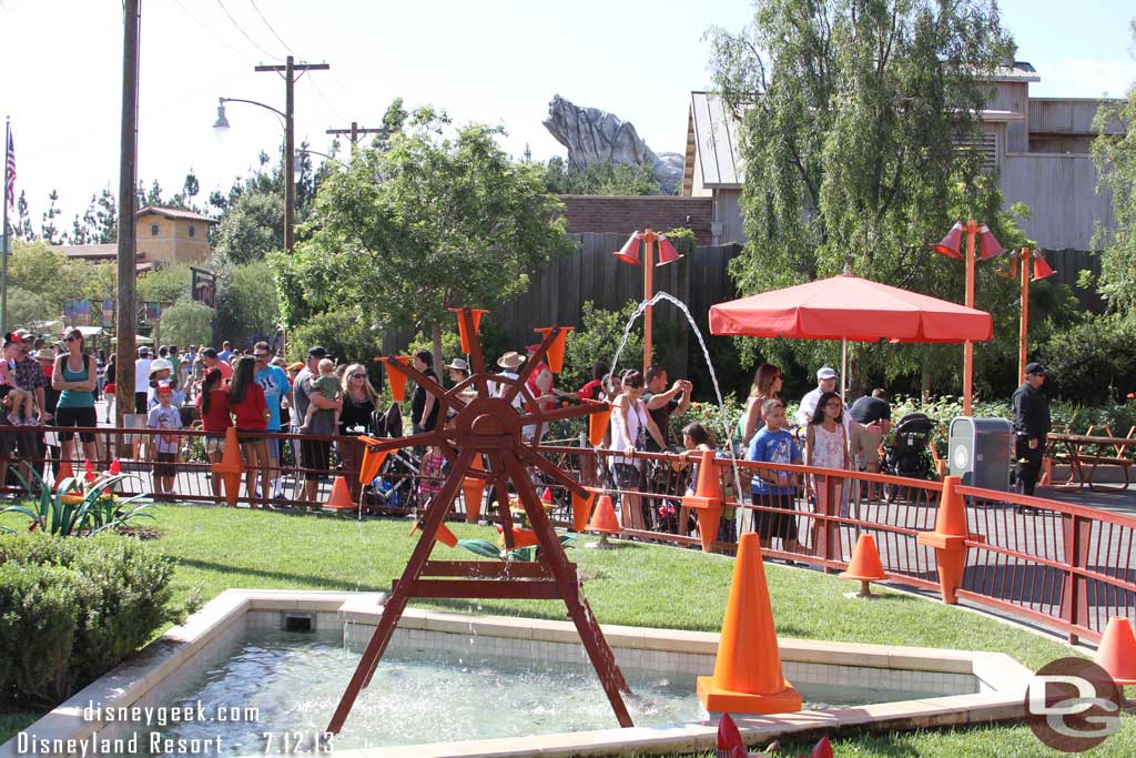 Speaking of the Cozy Cone the fountain has returned to operation after what seems like several months of work.