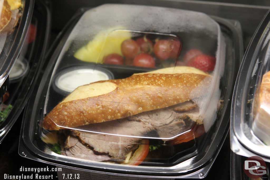 A roast beef sandwich for $9.29