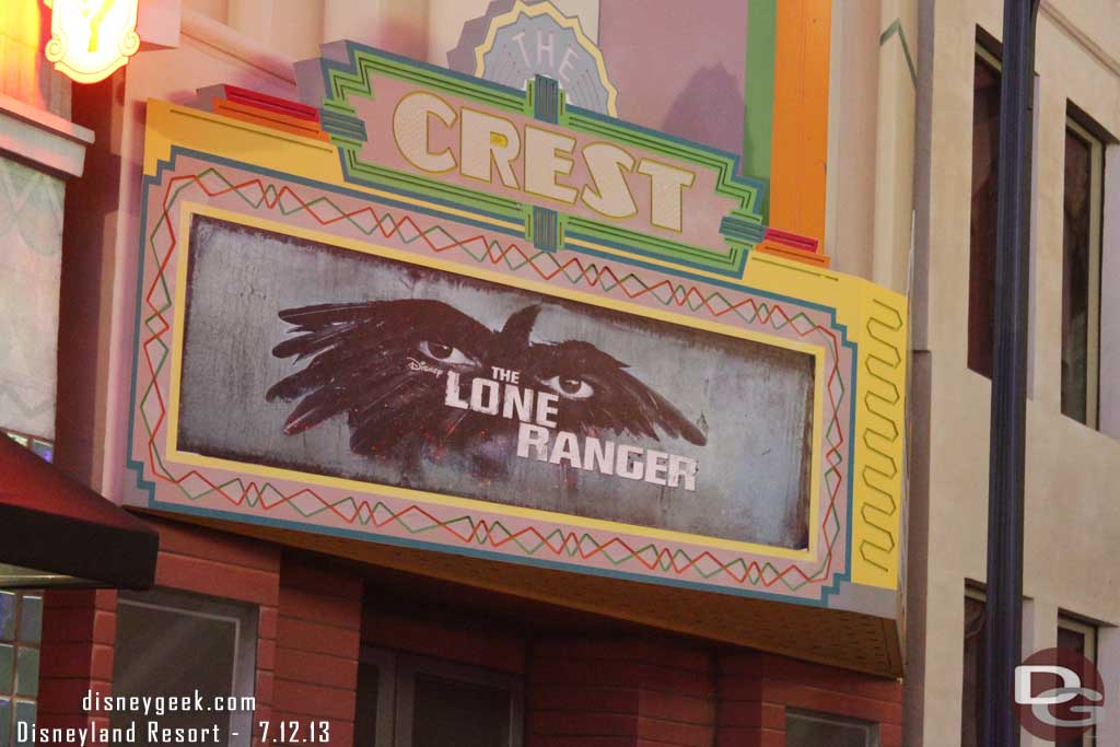 Lone Ranger is still on the signage in Hollywood Land.