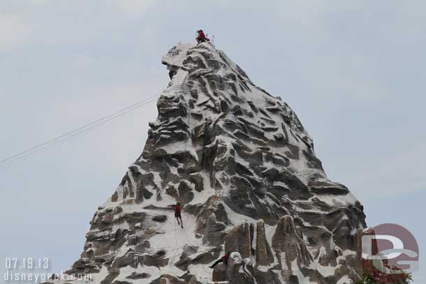 Climbers up on the Matterhorn, too bad Happy Hans and his son were only around for one week.