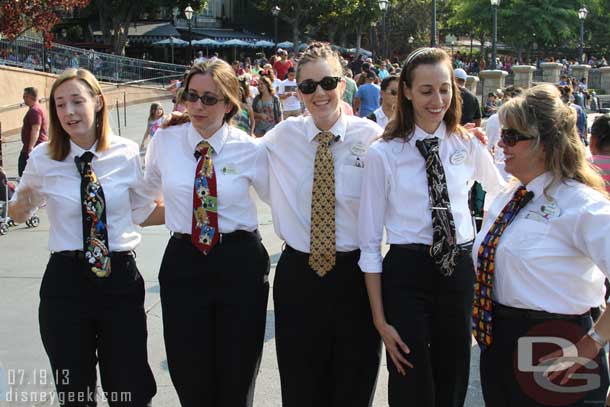 We found the collection of ties these cast members had on to be interesting..