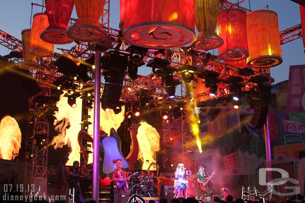 Walked back through the Mad T Party as the band was performing.