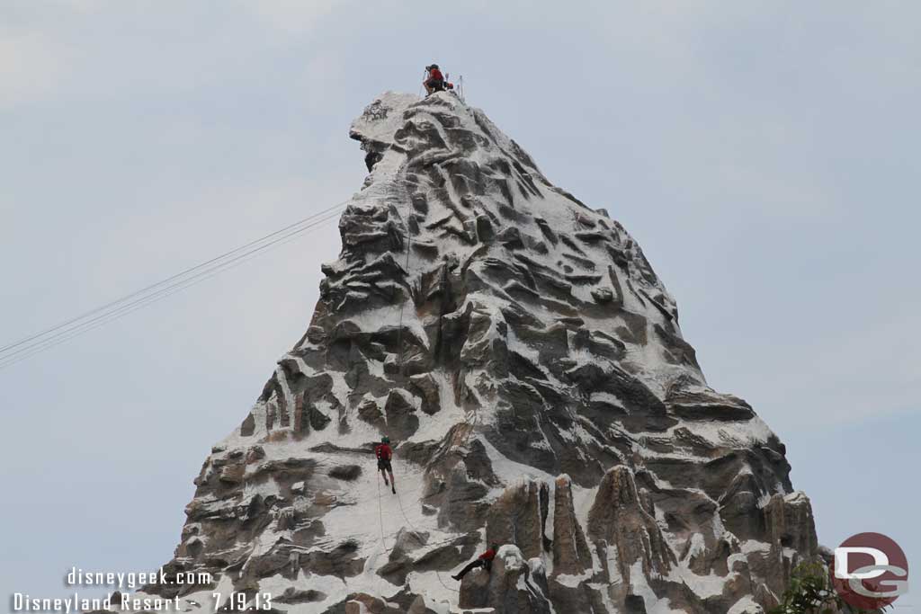 Climbers up on the Matterhorn, too bad Happy Hans and his son were only around for one week.