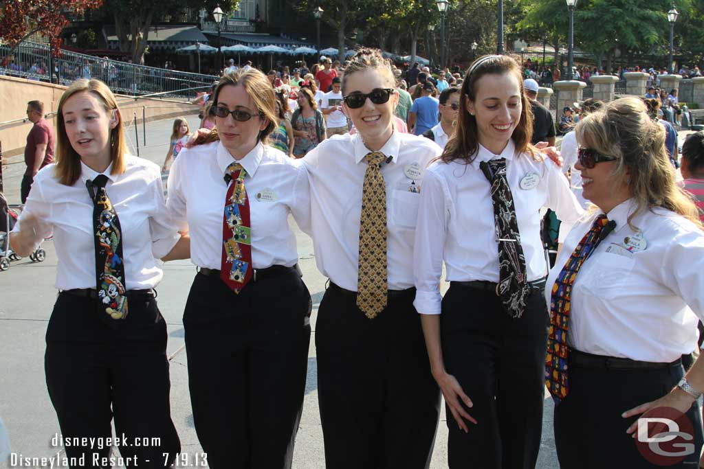 We found the collection of ties these cast members had on to be interesting..