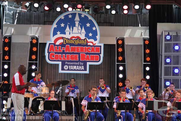 The All-American College Band on the Backlot Stage.