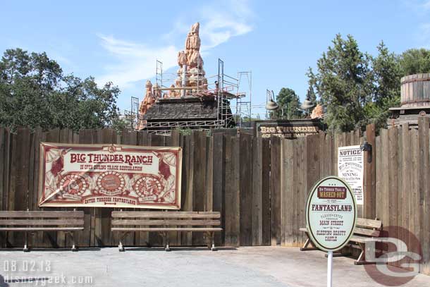 The Big Thunder trail is closed.  They are replacing the concrete along the trail.