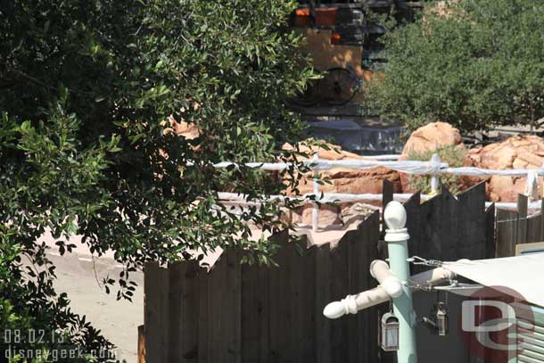 I could not really get a good view of the concrete work.  Looks like they have removed the old surface and have it leveled off and ready to put in the new.