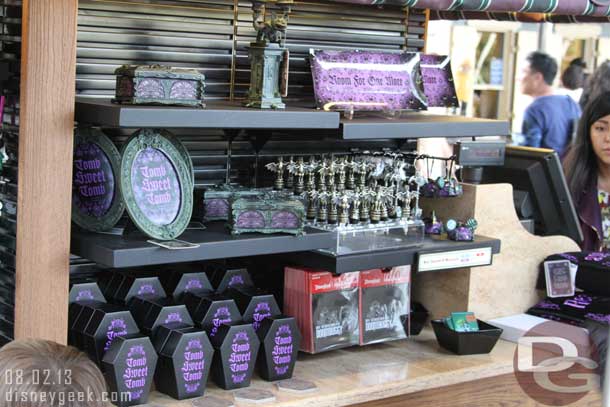 The merchandise cart near the Haunted Mansion.