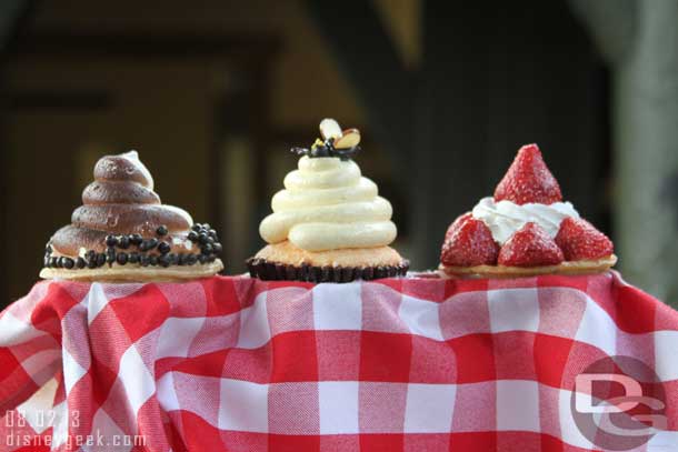 The current desserts at the Hungry Bear.