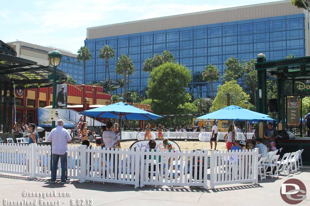 The volleyball tournament was underway.