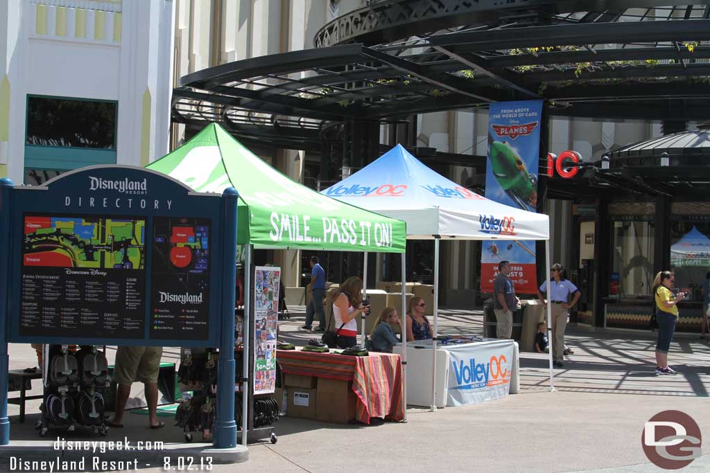 A couple of vender/sponsor tents set up.