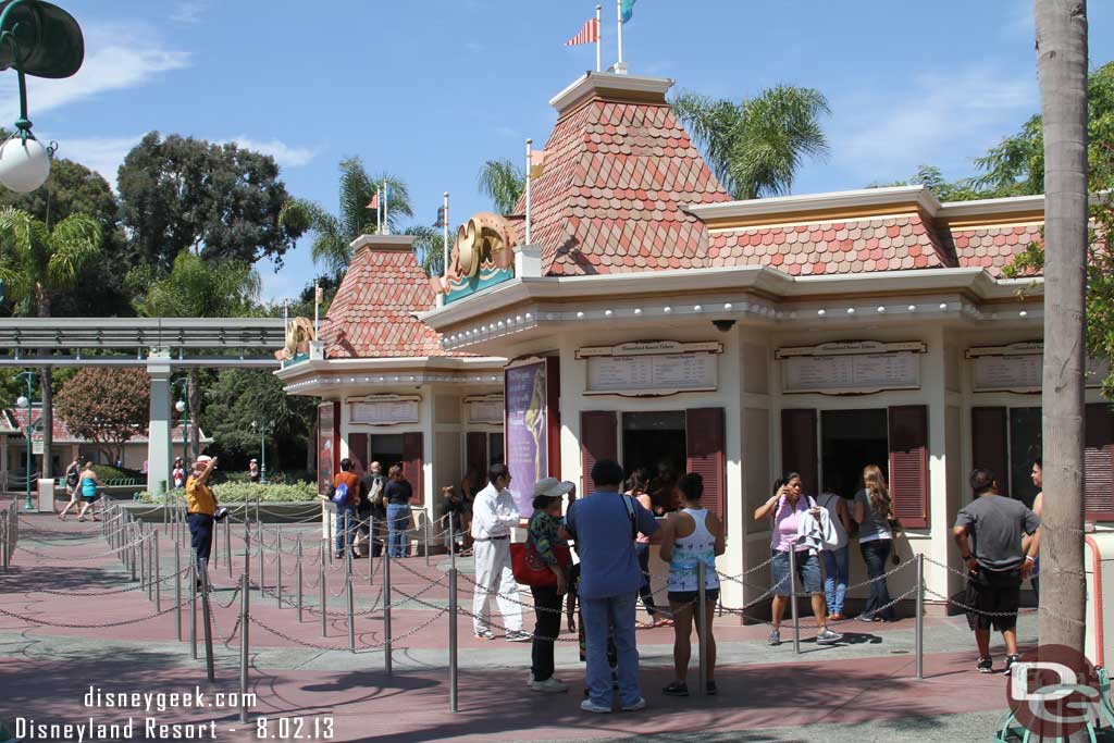 No line at the ticket booths this afternoon.