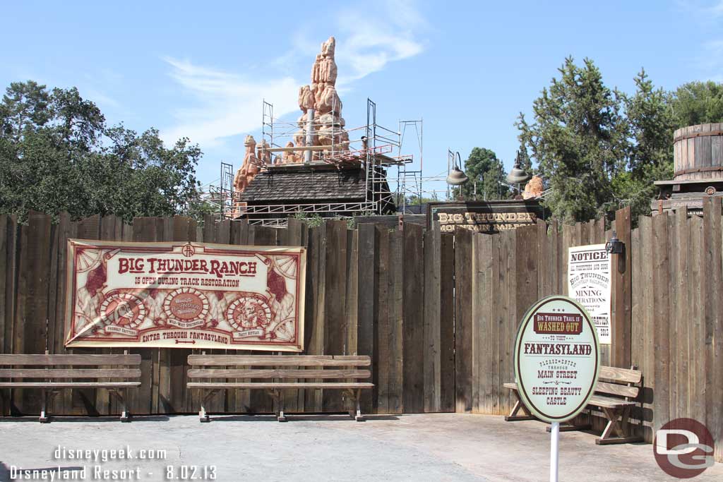 The Big Thunder trail is closed.  They are replacing the concrete along the trail.