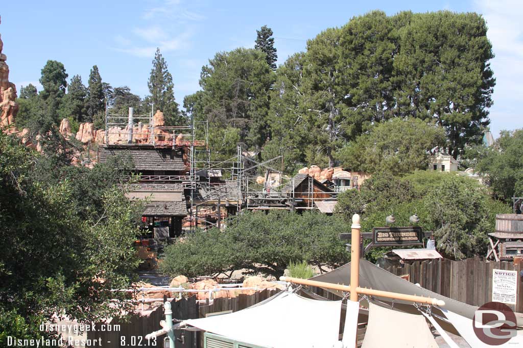 Plenty of scaffolding up around the station for Big Thunder.