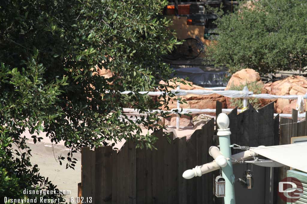 I could not really get a good view of the concrete work.  Looks like they have removed the old surface and have it leveled off and ready to put in the new.