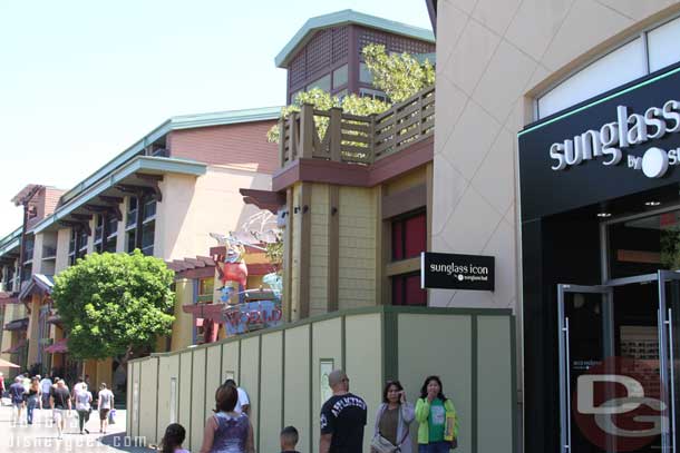 The Blink store has closed and walls are up.  I believe this will be the recently announced Downtown Disney Starbucks location.  Lets see if that can survive in the location.  I think this space has had among the highest turnover. 