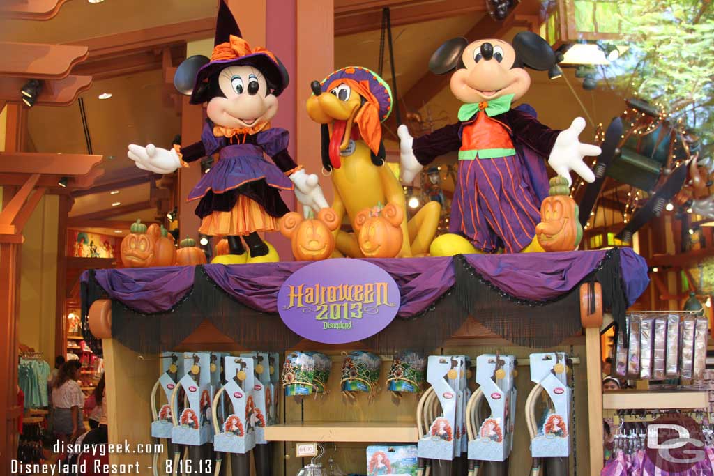 Halloween is creeping up in the stores.  Here is a display in World of Disney