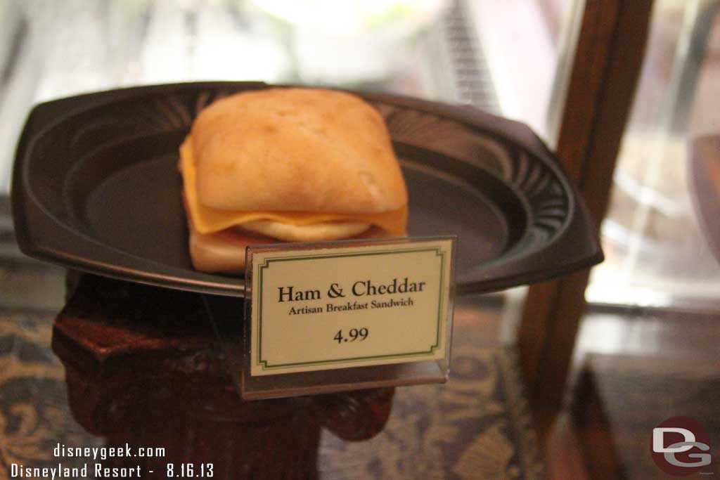 Stopped by the Cafe on Buena Vista Street.. here is one of the sandwiches they have available.