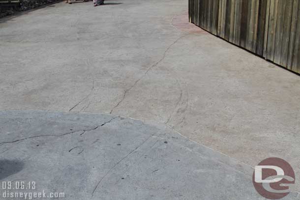 The pavement now matches the rest of Frontierland.